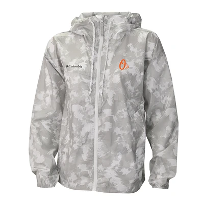 Women's Columbia Gray/White Baltimore Orioles Flash Challenger Full-Zip Hoodie Windbreaker Jacket