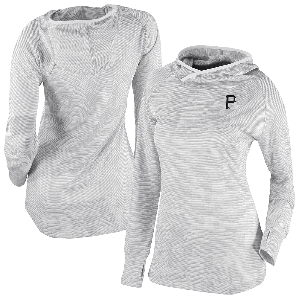 Women's Columbia White Pittsburgh Pirates Omni-Wick Sunday Ball Raglan Pullover Hoodie