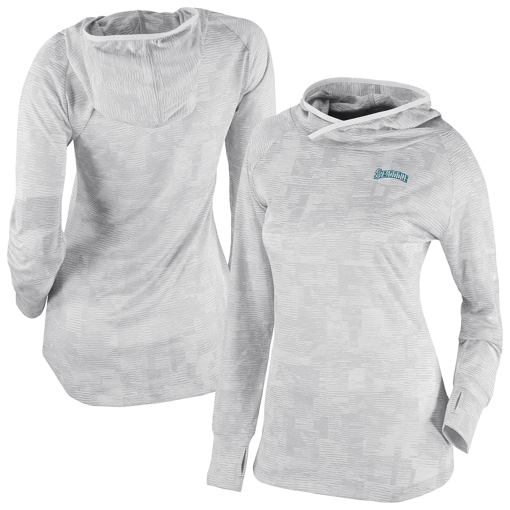 Women's Columbia White Seattle Mariners Omni-Wick Sunday Ball Raglan Pullover Hoodie