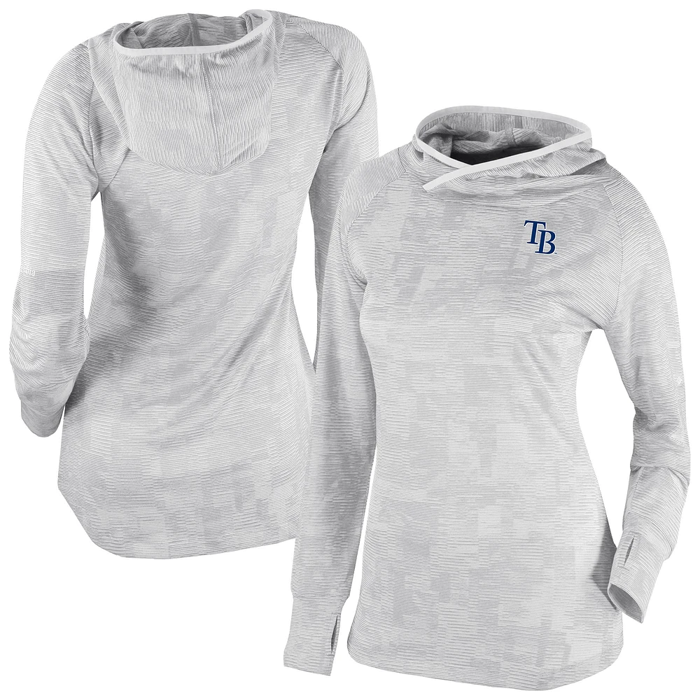 Women's Columbia White Tampa Bay Rays Omni-Wick Sunday Ball Raglan Pullover Hoodie
