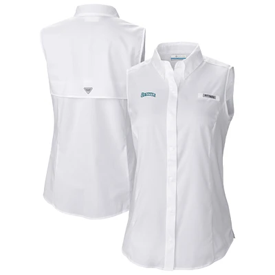 Women's Columbia White Seattle Mariners Tamiami Sleeveless Shirt