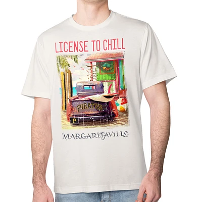 Men's Margaritaville Cream Pittsburgh Pirates License to Chill T-Shirt