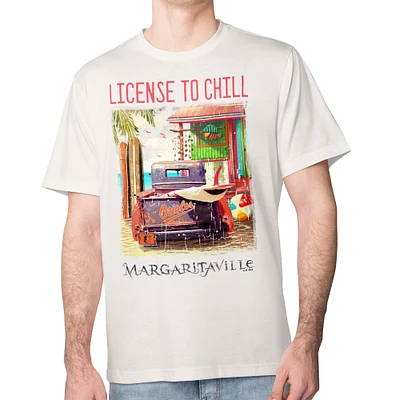 Men's Margaritaville Cream Baltimore Orioles License to Chill T-Shirt