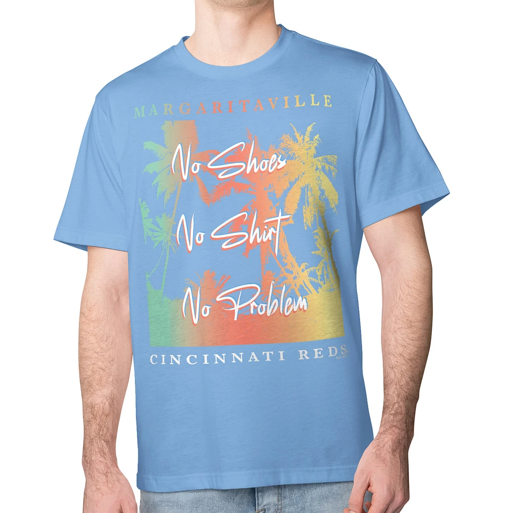 Men's Margaritaville Blue Cincinnati Reds No Shirt, Shoes, Problem T-Shirt