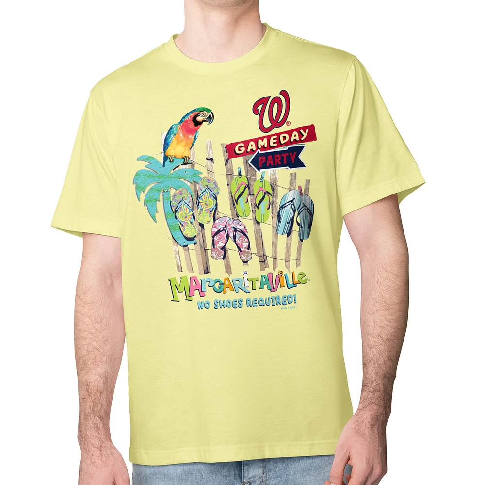 Men's Margaritaville Yellow Washington Nationals Gameday Party T-Shirt