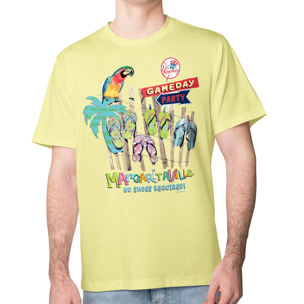 Men's Margaritaville Yellow New York Yankees Gameday Party T-Shirt