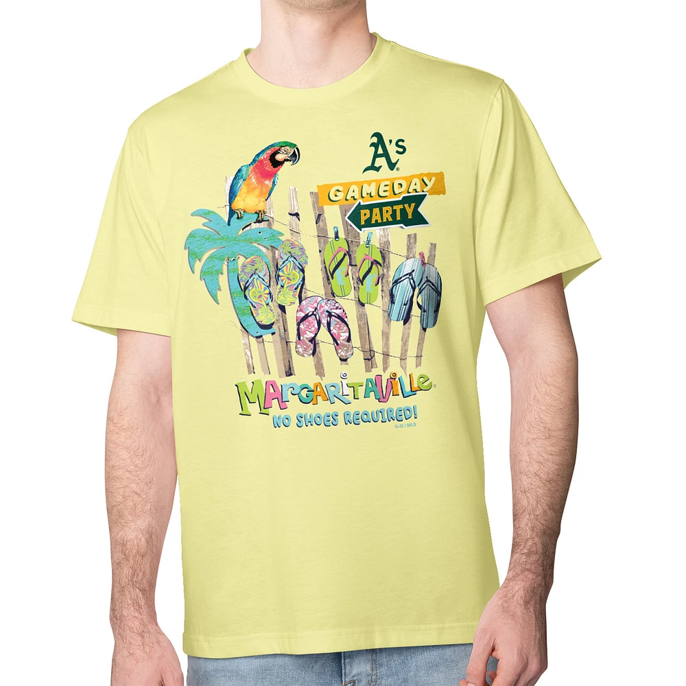 Men's Margaritaville Yellow Athletics Gameday Party T-Shirt