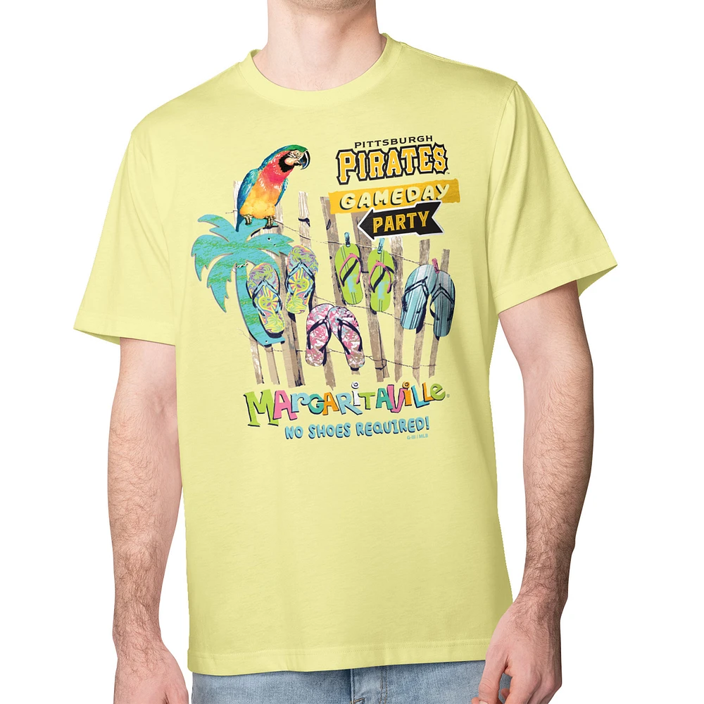 Men's Margaritaville Yellow Pittsburgh Pirates Gameday Party T-Shirt