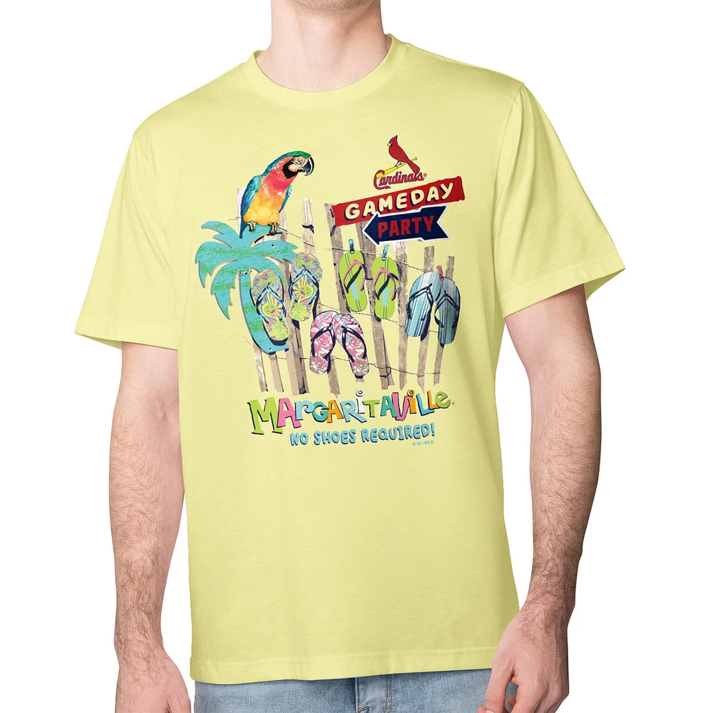 Men's Margaritaville Yellow St. Louis Cardinals Gameday Party T-Shirt