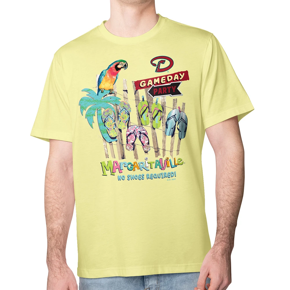 Men's Margaritaville Yellow Arizona Diamondbacks Gameday Party T-Shirt