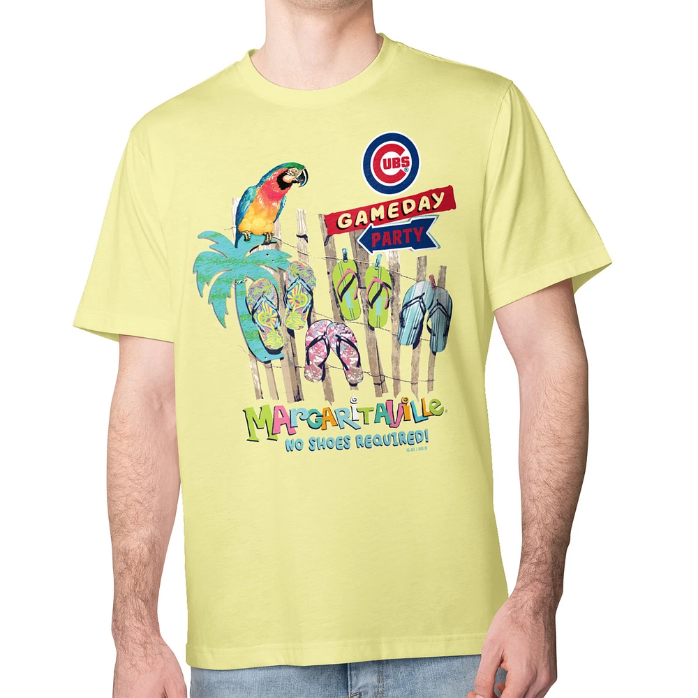Men's Margaritaville Yellow Chicago Cubs Gameday Party T-Shirt