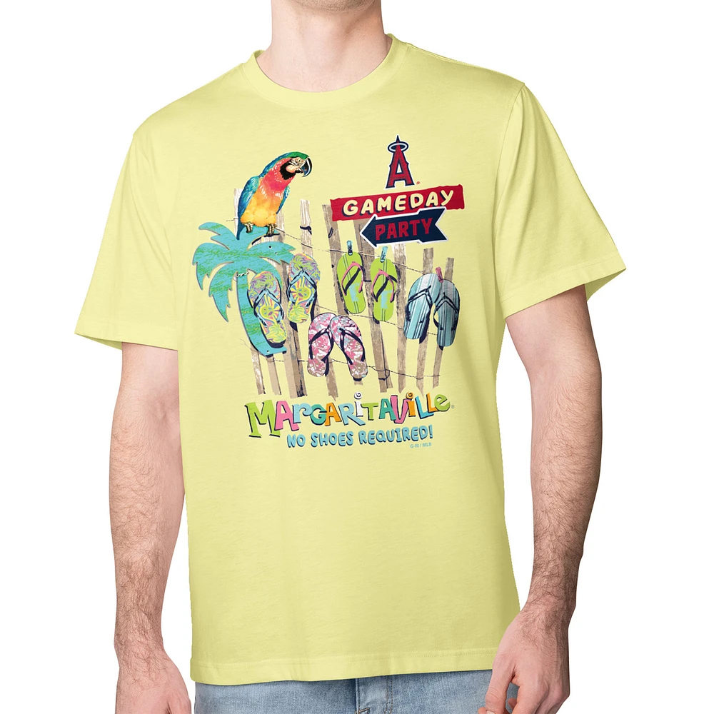 Men's Margaritaville Yellow Los Angeles Angels Gameday Party T-Shirt