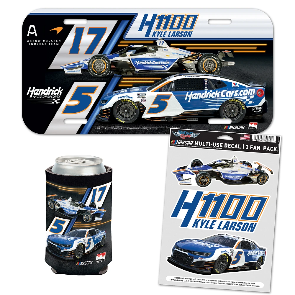 WinCraft Kyle Larson Hendrickcars.com H1100 Three-Piece Fan Pack