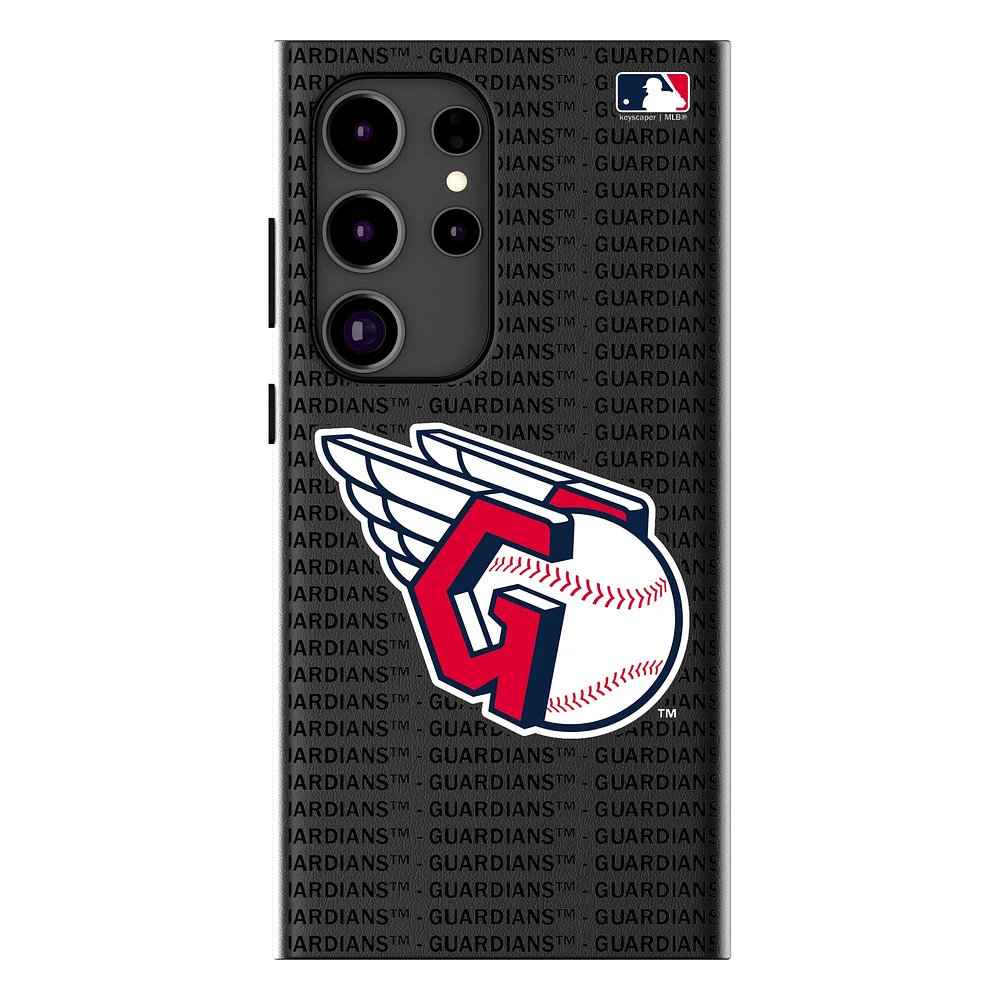 Keyscaper Cleveland Guardians Text Backdrop Galaxy Magnetic Bump Case