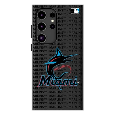 Keyscaper Miami Marlins Text Backdrop Galaxy Magnetic Bump Case