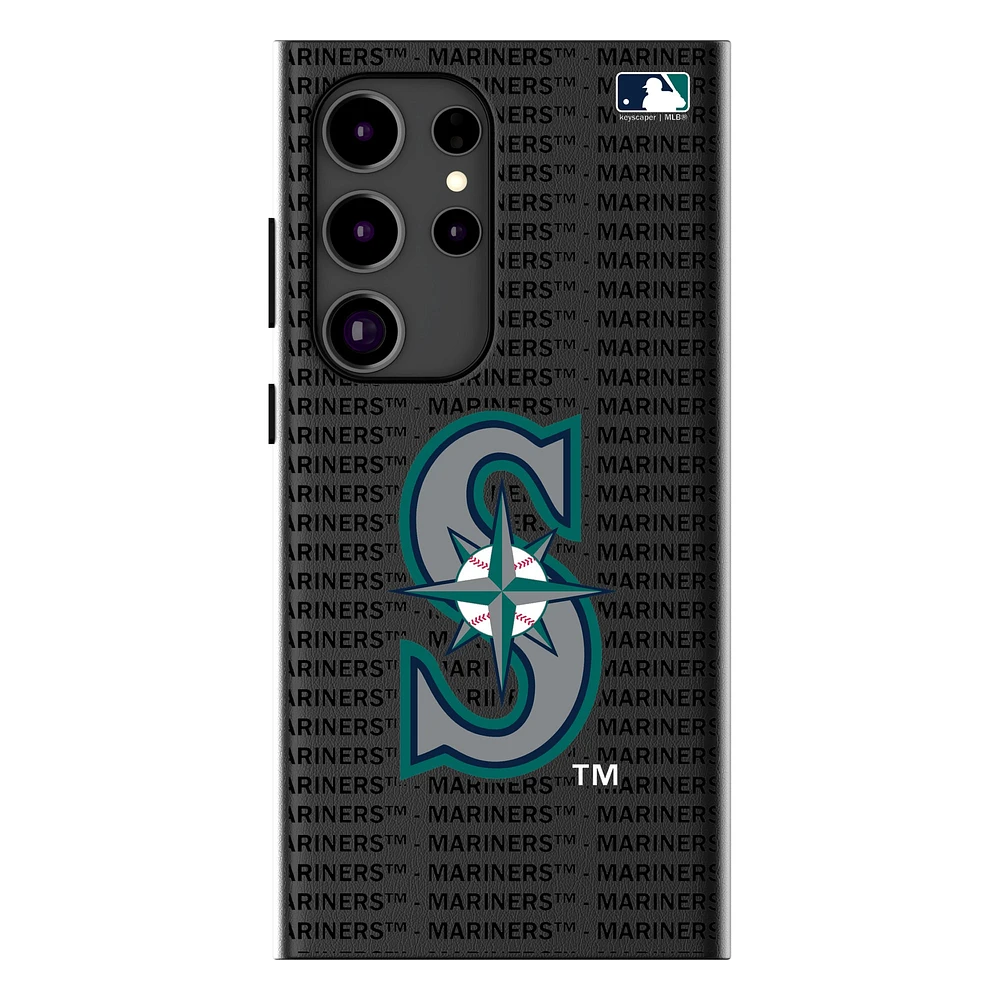 Keyscaper Seattle Mariners Text Backdrop Galaxy Magnetic Bump Case