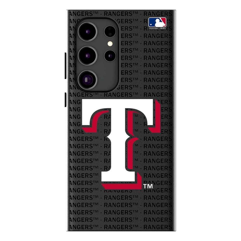 Keyscaper Texas Rangers Text Backdrop Galaxy Magnetic Bump Case