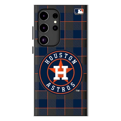Keyscaper Houston Astros Plaid Galaxy Magnetic Bump Case
