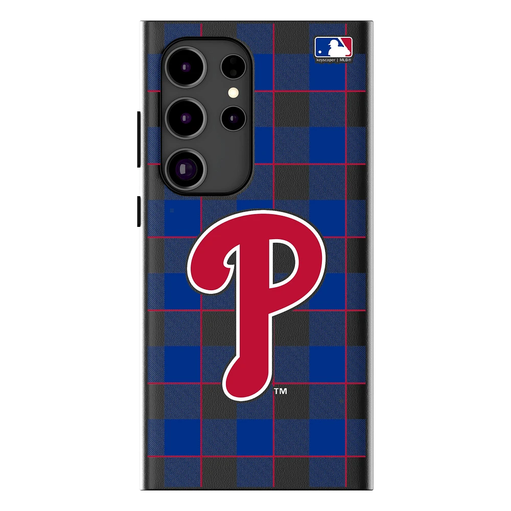 Keyscaper Philadelphia Phillies Plaid Galaxy Magnetic Bump Case