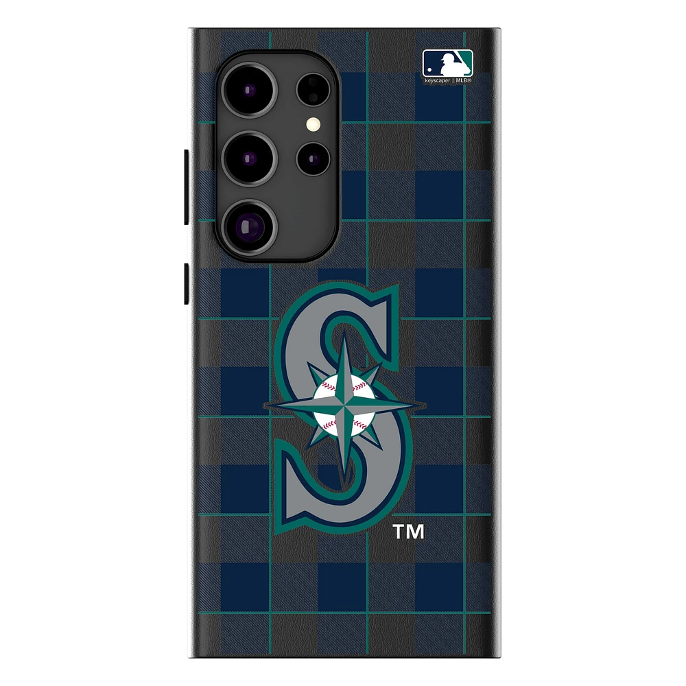 Keyscaper Seattle Mariners Plaid Galaxy Magnetic Bump Case