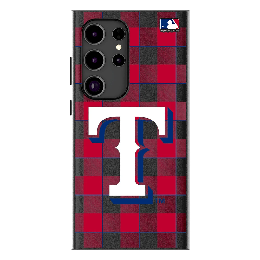 Keyscaper Texas Rangers Plaid Galaxy Magnetic Bump Case
