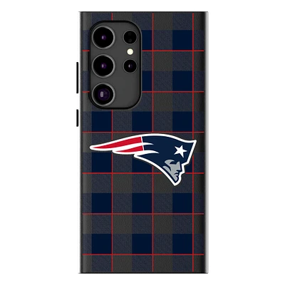 Keyscaper New England Patriots Plaid Galaxy Magnetic Bump Case