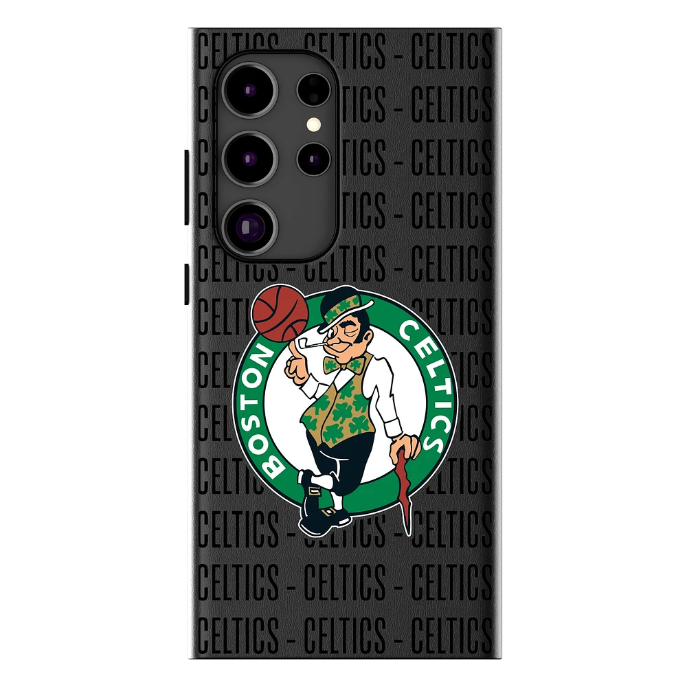 Keyscaper Boston Celtics Text Backdrop Galaxy Magnetic Bump Case