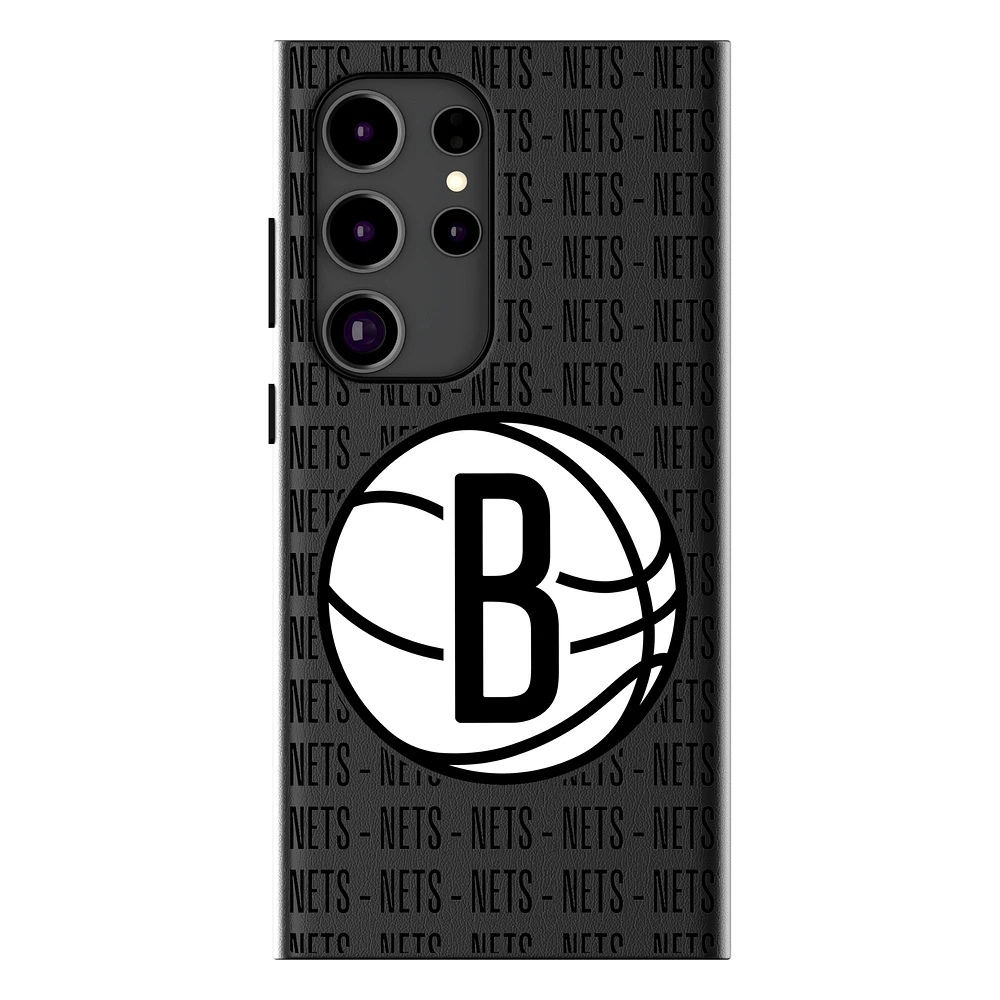 Keyscaper Brooklyn Nets Text Backdrop Galaxy Magnetic Bump Case
