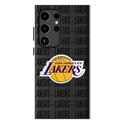 Keyscaper Los Angeles Lakers Text Backdrop Galaxy Magnetic Bump Case