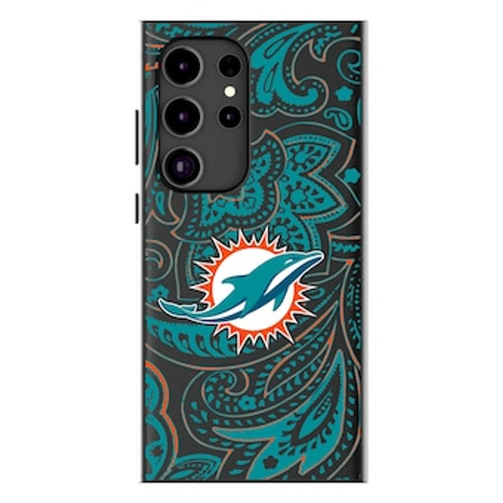 Keyscaper Miami Dolphins Paisley Galaxy Magnetic Bump Case