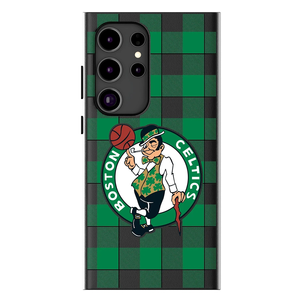 Keyscaper Boston Celtics Plaid Galaxy Magnetic Bump Case