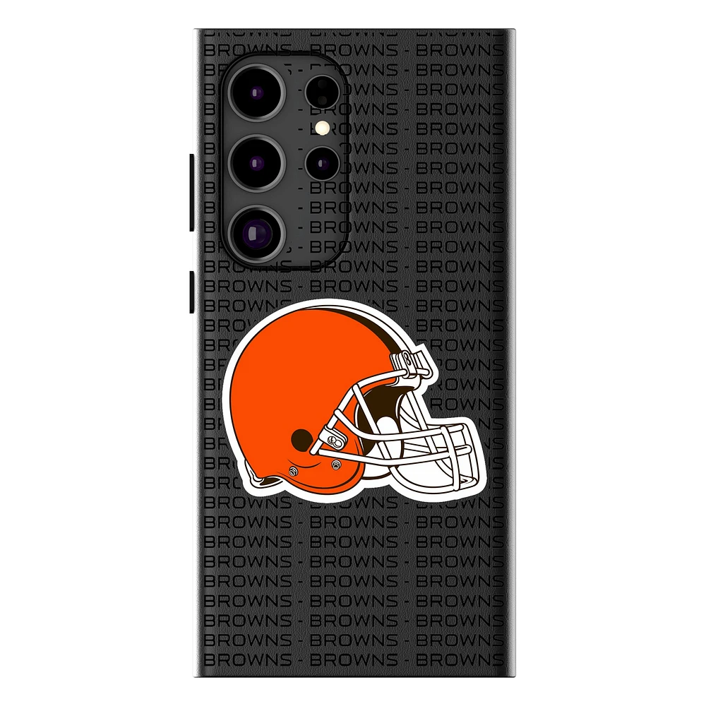 Keyscaper Cleveland Browns Text Backdrop Galaxy Magnetic Bump Case