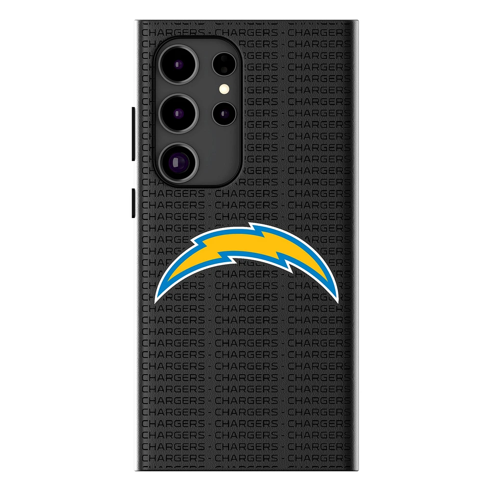 Keyscaper Los Angeles Chargers Text Backdrop Galaxy Magnetic Bump Case
