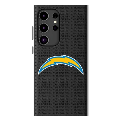 Keyscaper Los Angeles Chargers Text Backdrop Galaxy Magnetic Bump Case