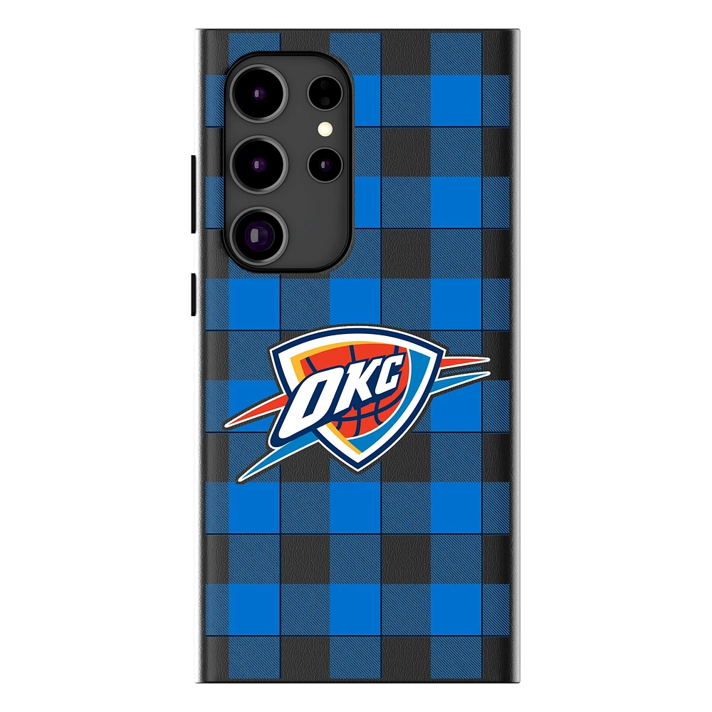 Keyscaper Oklahoma City Thunder Plaid Galaxy Magnetic Bump Case