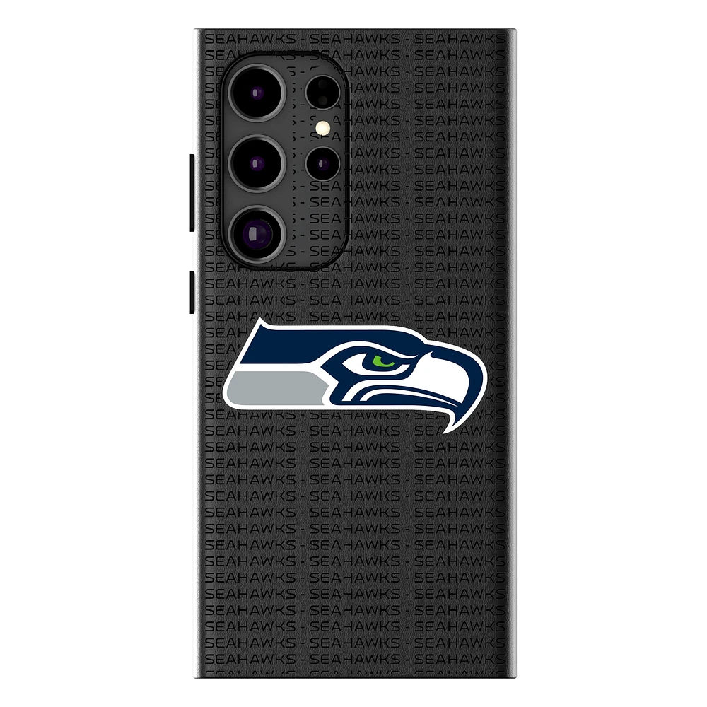 Keyscaper Seattle Seahawks Text Backdrop Galaxy Magnetic Bump Case