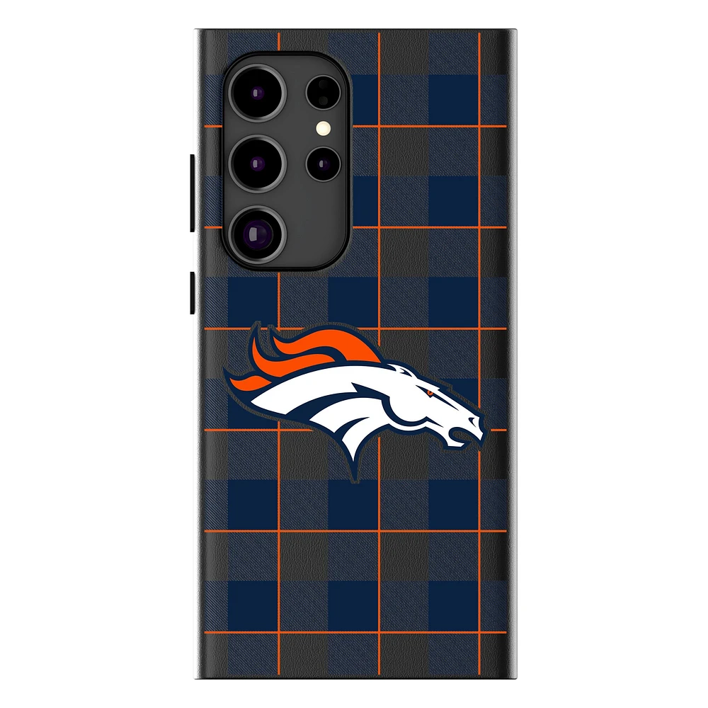 Keyscaper Denver Broncos Plaid Galaxy Magnetic Bump Case