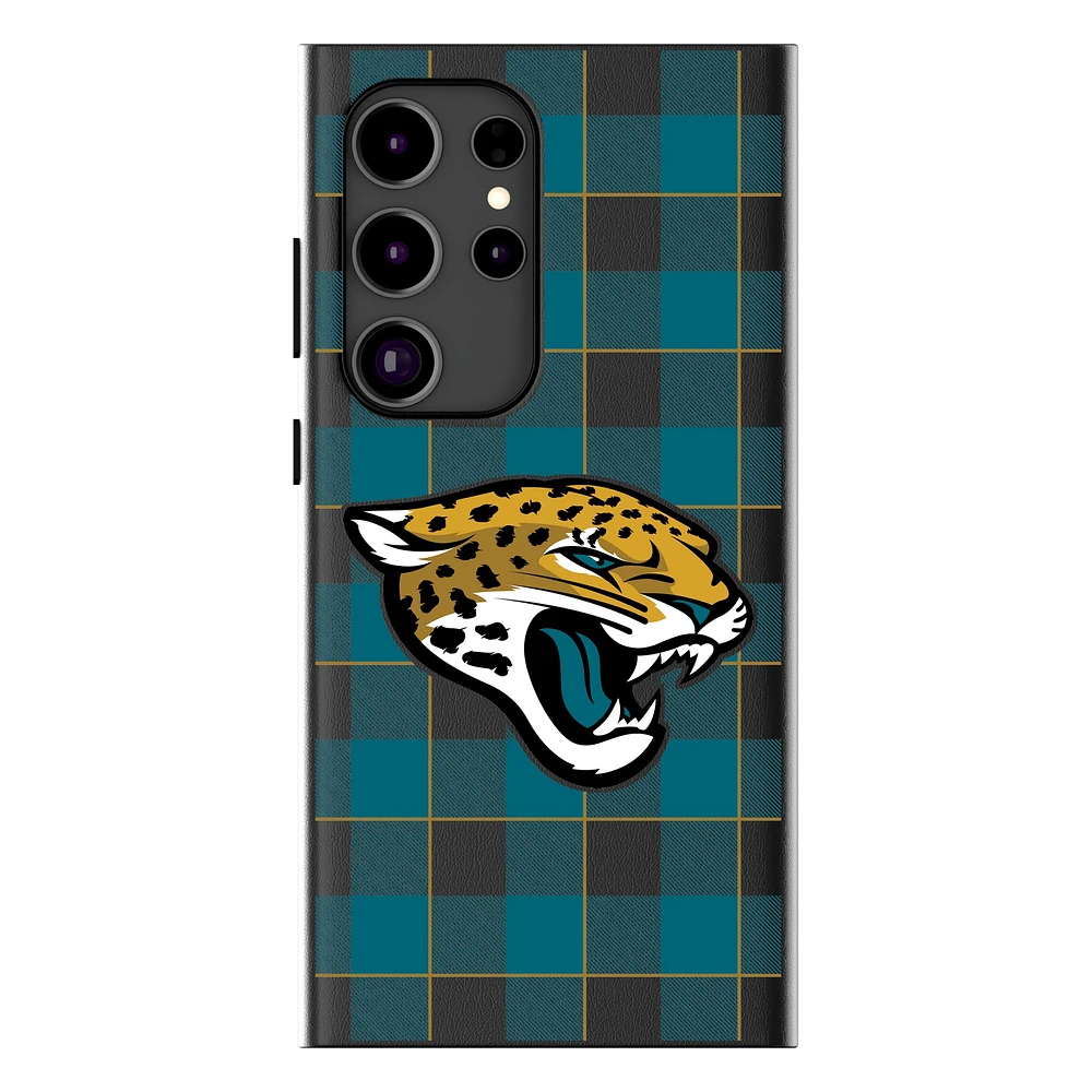 Keyscaper Jacksonville Jaguars Plaid Galaxy Magnetic Bump Case