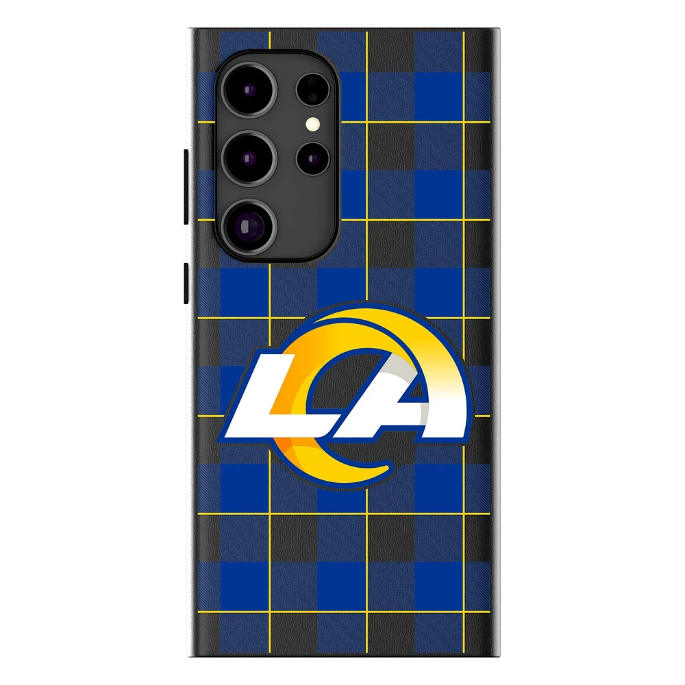 Keyscaper Los Angeles Rams Plaid Galaxy Magnetic Bump Case