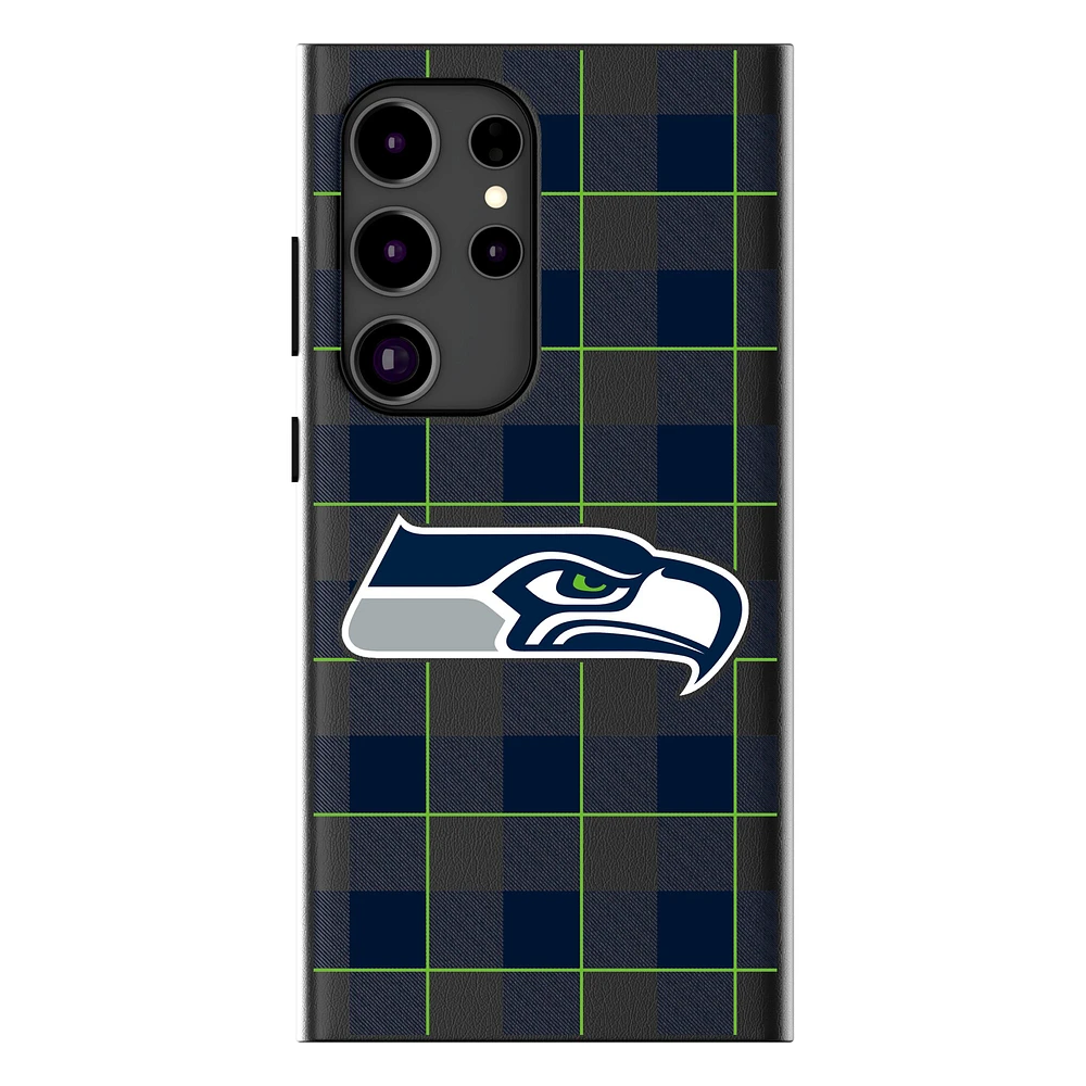 Keyscaper Seattle Seahawks Plaid Galaxy Magnetic Bump Case