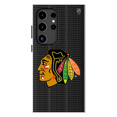 Keyscaper Chicago Blackhawks Text Backdrop Galaxy Magnetic Bump Case