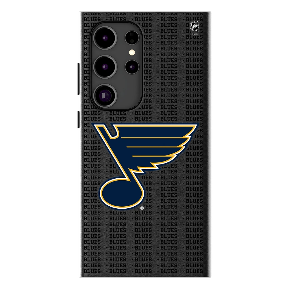 Keyscaper St. Louis Blues Text Backdrop Galaxy Magnetic Bump Case