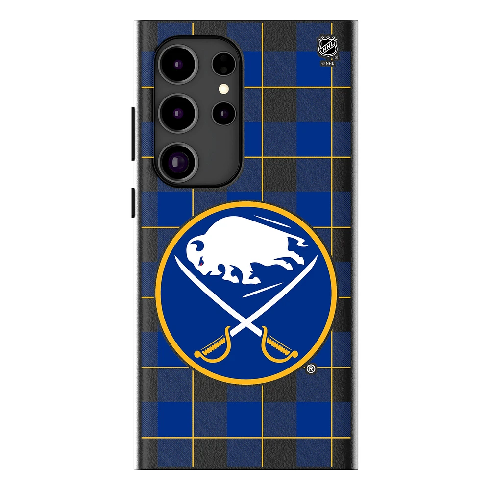 Keyscaper Buffalo Sabres Plaid Galaxy Magnetic Bump Case