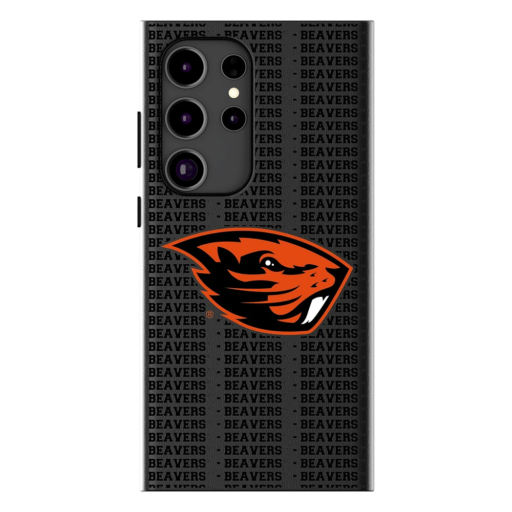Keyscaper Oregon State Beavers Text Backdrop Galaxy Magnetic Bump Case