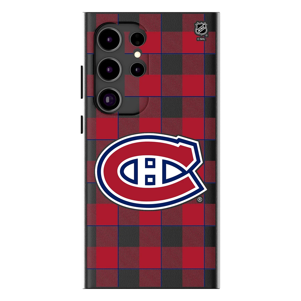 Keyscaper Montreal Canadiens Plaid Galaxy Magnetic Bump Case