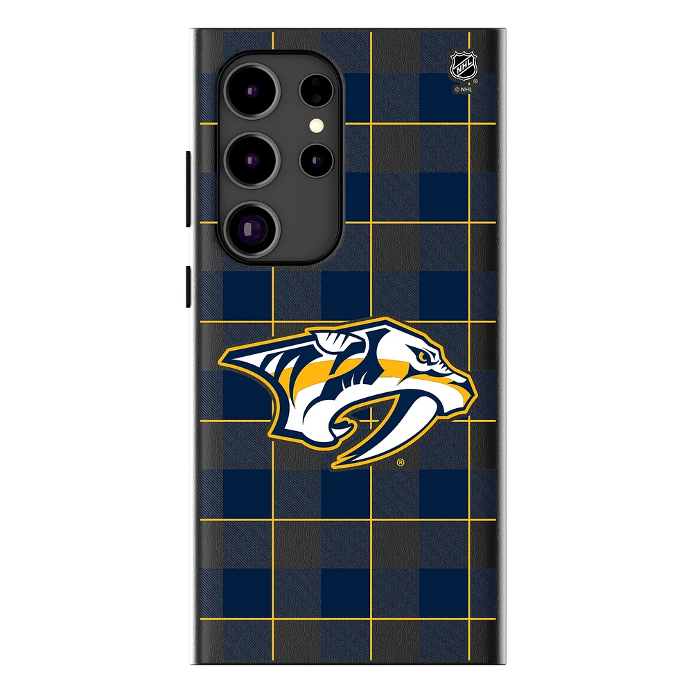 Keyscaper Nashville Predators Plaid Galaxy Magnetic Bump Case