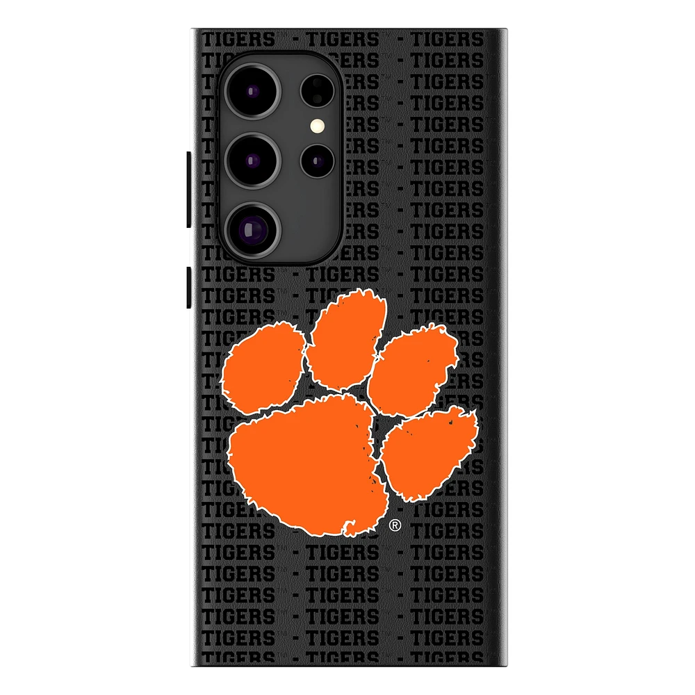 Keyscaper Clemson Tigers Text Backdrop Galaxy Magnetic Bump Case