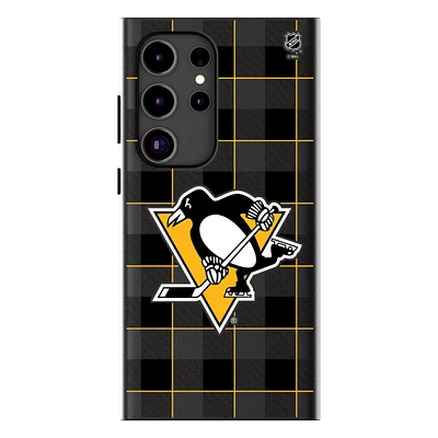 Keyscaper Pittsburgh Penguins Plaid Galaxy Magnetic Bump Case