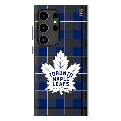 Keyscaper Toronto Maple Leafs Plaid Galaxy Magnetic Bump Case