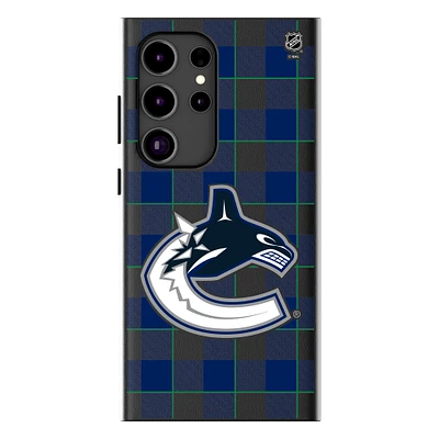 Keyscaper Vancouver Canucks Plaid Galaxy Magnetic Bump Case